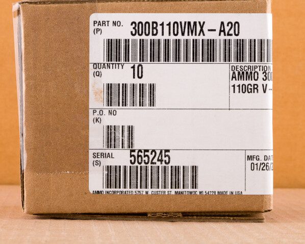300 AAC BLACKOUT AMMO INC. 110 GRAIN V-MAX (200 ROUNDS)