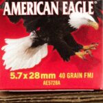 5.7X28MM FEDERAL AMERICAN EAGLE 40 GRAIN TMJ (500 ROUNDS)