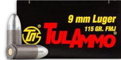 9mm - 115 Grain FMJ - Tula - 1000 Rounds