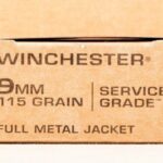 9MM WINCHESTER SERVICE GRADE 115 GRAIN FMJ (500 ROUNDS)