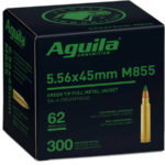 Aguila Ammunition 5.56x45mm NATO 62 Grain M855 SS109 Penetrator Full Metal Jacket