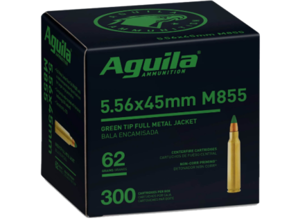 Aguila Ammunition 5.56x45mm NATO 62 Grain M855 SS109 Penetrator Full Metal Jacket