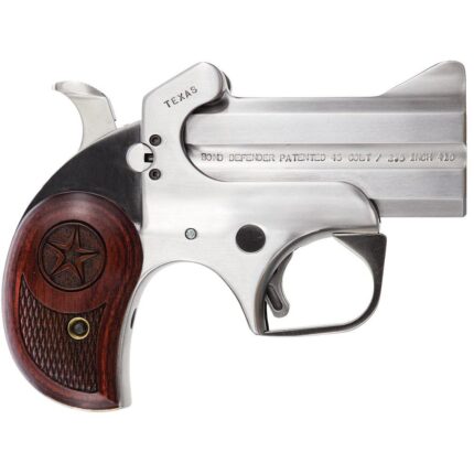 Bond Arms Texas Defender 45 (Long) Colt 3in Stainless Steel Pistol – 2 Rounds - buyghostguns.us.com