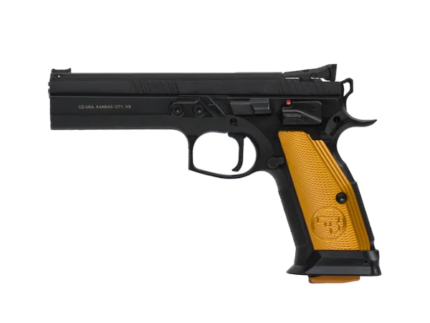 CZ-USA CZ 75 Tactical Sport Orange 9mm Luger 5.23" Barrel Black Slide Orange Grips 20-Round