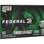 Federal American Eagle IRT Ammunition 40 S&W 120 Grain Flat Nose Lead-Free