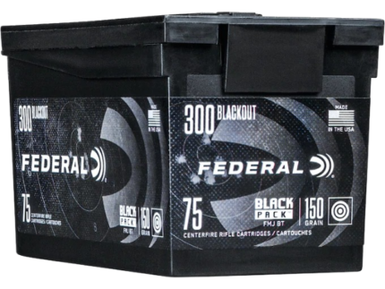 Federal Black Pack Ammunition 300 AAC Blackout 150 Grain Full Metal Jacket