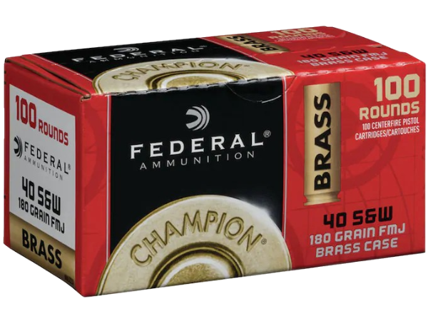 Federal Champion Ammunition 40 S&W 180 Grain Full Metal Jacket Federal Champion Ammunition 40 S&W 180 Grain Full Metal Jacket