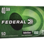 Federal Factory Second Law Enforcement BallistiClean Ammunition 40 S&W 125 Grain Frangible Flat Point Lead-Free