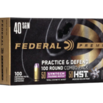 Federal Practice & Defend HST/Syntech Combo Ammunition 40 S&W 180 Grain Jacketed Hollow Point & Total Synthetic Jacket