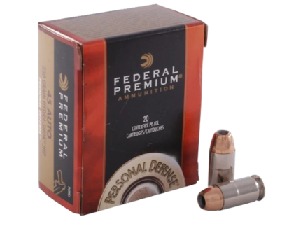 Federal Premium Personal Defense Ammunition 45 ACP 230 Grain Hydra-Shok Jacketed Hollow Point