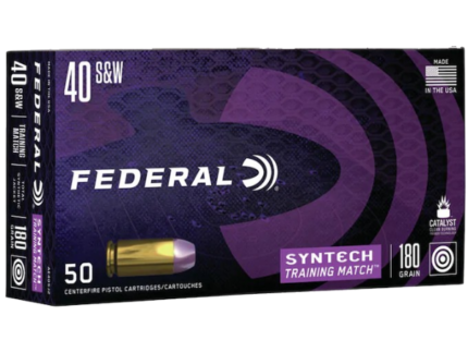 Federal Syntech Training Match Ammunition 40 S&W 180 Grain Total Synthetic Jacket