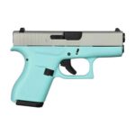 Glock 42 Robins Egg Blue 380 Auto (ACP) 3.26in Cerakote Shimmering Aluminum Pistol – 6+1 Rounds - buyghostguns.us.com