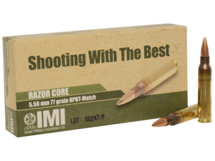 IMI Ammunition 5.56x45mm 77 Grain Razor Core (Sierra MatchKing Hollow Point)