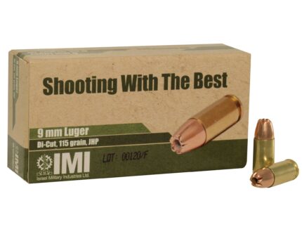 IMI Ammunition 9mm Luger 115 Grain Di-Cut Jacketed Hollow Point