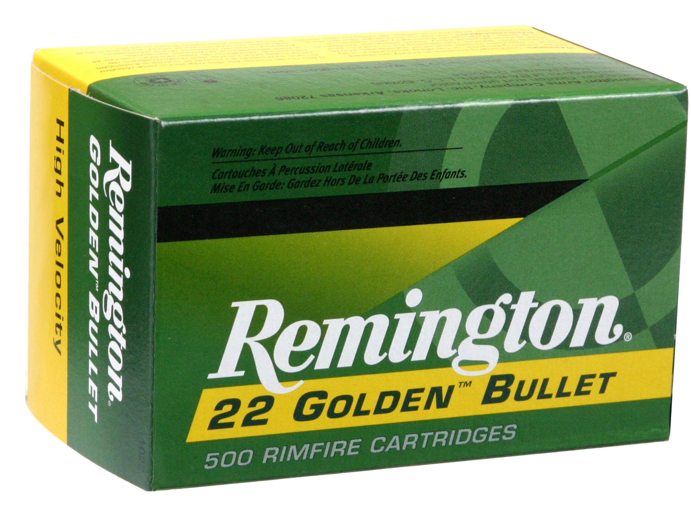 Remington Golden Bullet Ammunition 22 Long Rifle 40 Grain High Velocity Plated Lead Round Nose Remington Golden Bullet Ammunition 22 Long Rifle 40 Grain High Velocity Plated Lead Round Nose