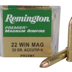 Remington Premier Ammunition 22 Winchester Magnum Rimfire (WMR) 33 Grain AccuTip
