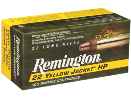 Remington Yellow Jacket Ammunition 22 Long Rifle 33 Grain Plated Truncated Cone Hollow Point