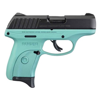 Ruger EC9s 9mm Luger 3.12in Black/Turquoise Pistol – 7+1 Rounds - buyghostguns.us.com