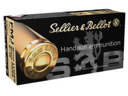 Sellier & Bellot Ammunition 9mm Luger 115 Grain Full Metal Jacket