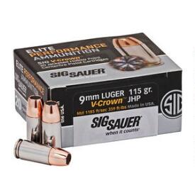 SIG Sauer Elite Performance V-Crown ammunition