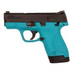 Smith & Wesson M&P 9 Shield 9mm Luger 3.1in Black/Teal Pistol – 8+1 Rounds California Compliant - buyghostguns.us.com