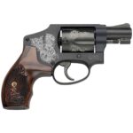 Smith & Wesson Model 442 38 Special 1.88in Matte Black Engraved/Wood Engraved Revolver – 5 Rounds - buyghostguns.us.com
