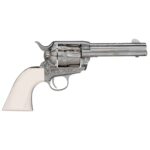 Taylor’s & Company 1873 Cattleman Outlaw Legacy 357 Magnum 4.75in Nickel Engraved Revolver – 6 Rounds - buyghostguns.us.com