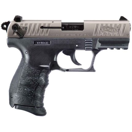 Walther P22 Q 22 Long Rifle 3.42in Nickel/Black Pistol – 10+1 Rounds - buyghostguns.us.com