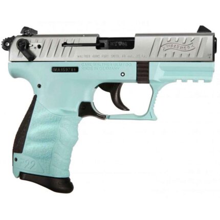 Walther P22 Q Angel 22 Long Rifle 3.42in Blue/Black/Nickel Pistol – 10+1 Rounds - buyghostguns.us.com