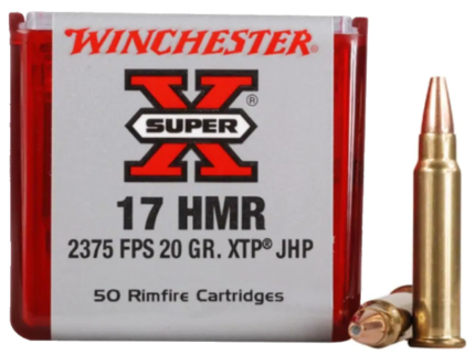 Winchester Super-X Ammunition 17 Hornady Magnum Rimfire (HMR) 20 Grain XTP Jacketed Hollow Point