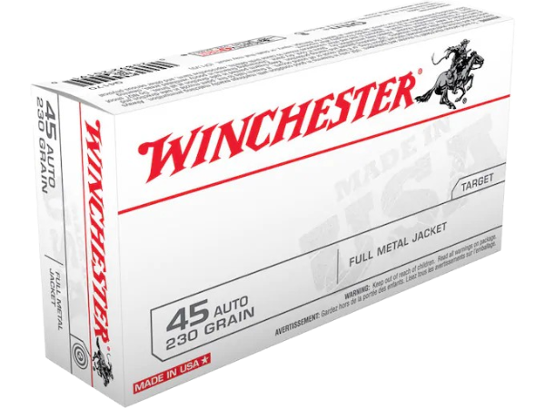 Winchester USA Ammunition 45 ACP 230 Grain Full Metal Jacket Winchester USA Ammunition 45 ACP 230 Grain Full Metal Jacket