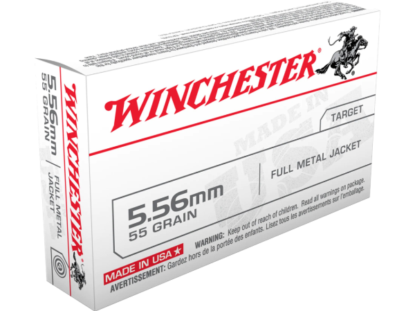 Winchester USA Ammunition 5.56x45mm NATO 55 Grain M193 Full Metal Jacket Winchester USA Ammunition 5.56x45mm NATO 55 Grain M193 Full Metal Jacket